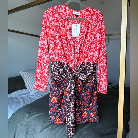 delfi collective long-sleeve statement flower mini dress Delfi Collective Brooklyn Mini Dress